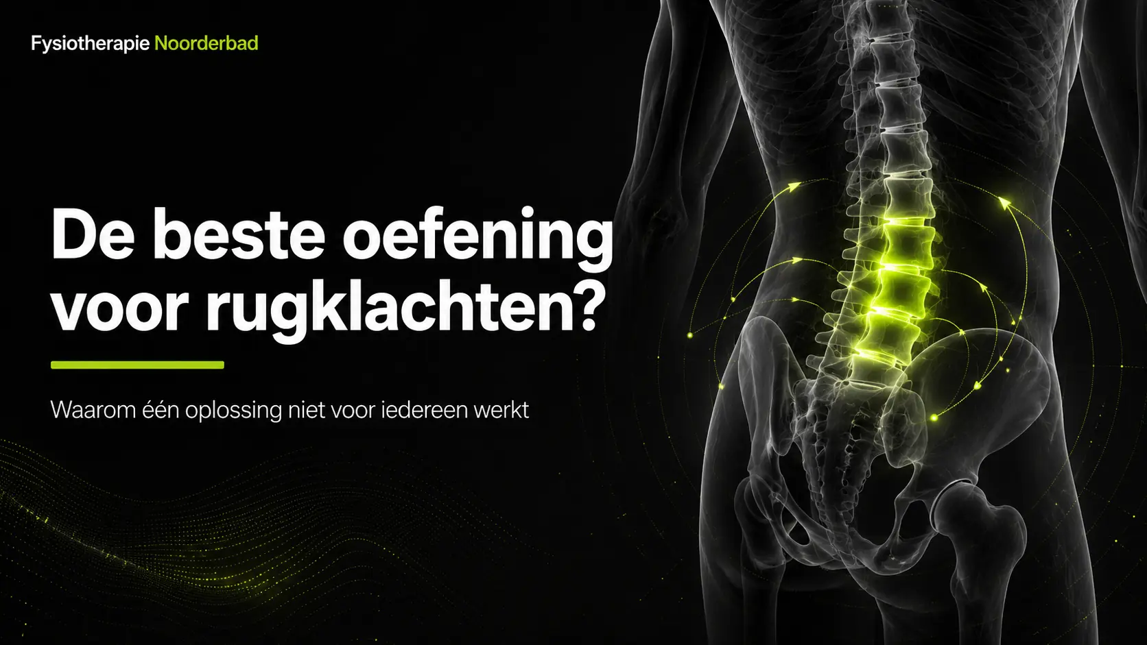 de beste oefening voor rugklachten - Fysiotherapie Noorderbad Groningen